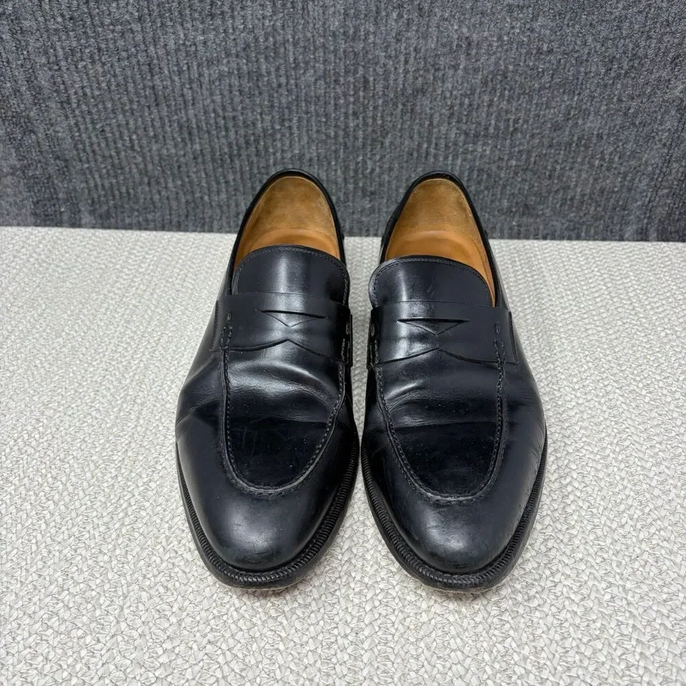 Magnanni Magico Penny Loafers Black Leather Dress Shoes Oxfords Mens 8.5 14239